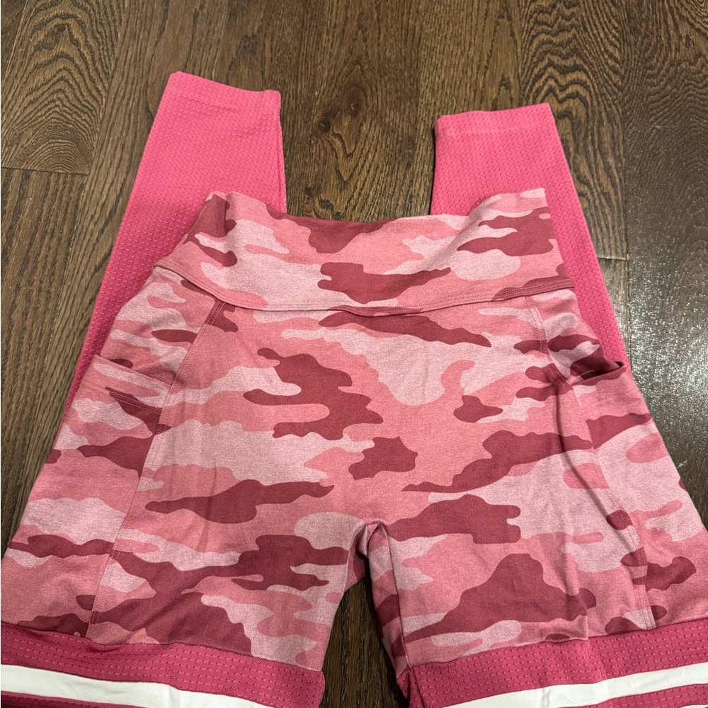 Bombshell Sportswear Pink Camo thigh high Leggings